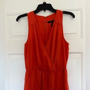 BCBGMaxAzria Vibrant Orange Sleeveless Jumpsuit